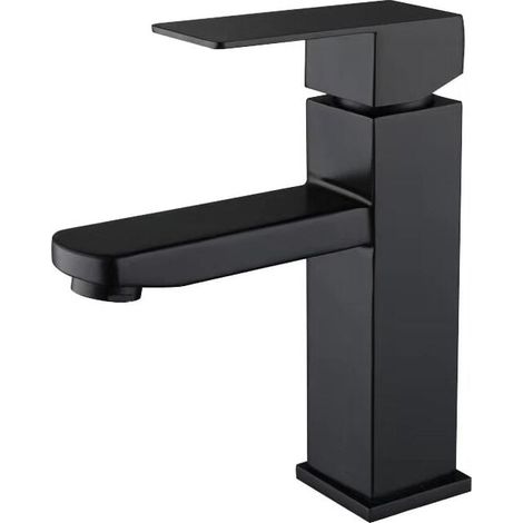 Waschtischarmatur Schwarz 304 Edelstahl Waschtischarmatur Einstellbar Heiß und Kalt