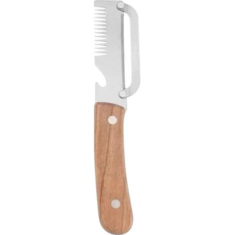 Pelapatate, lama in acciaio inox, manico ergonomico in legno, 1 pezzo (1/2)