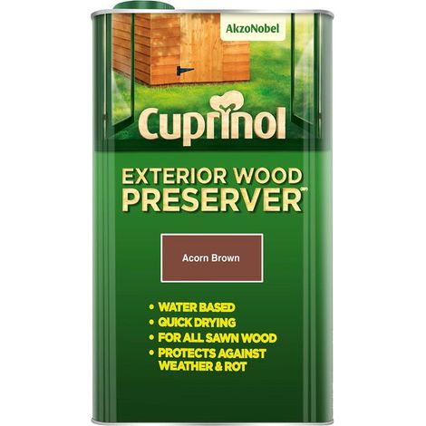 Cuprinol Exterior Wood Preserver Acorn Brown 5L