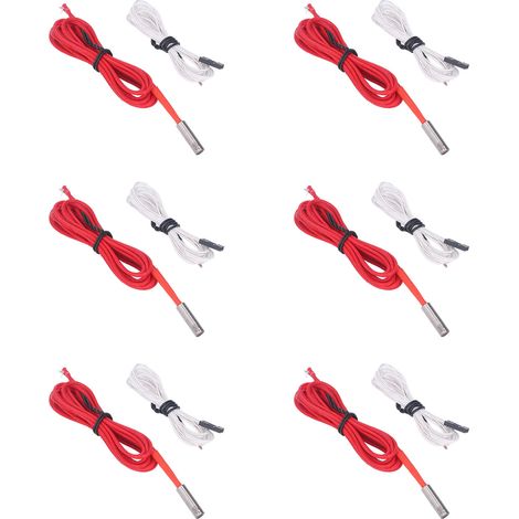 Zubehör für den 3D-Druckkopf-Bausatz: 6 x 12V 40W Heizröhren und 6 x Thermistoren (1/5)