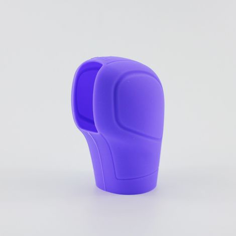 Confezione da due copri leva del cambio in silicone viola, antiscivolo, morbidi, resistenti e comodi da indossare.