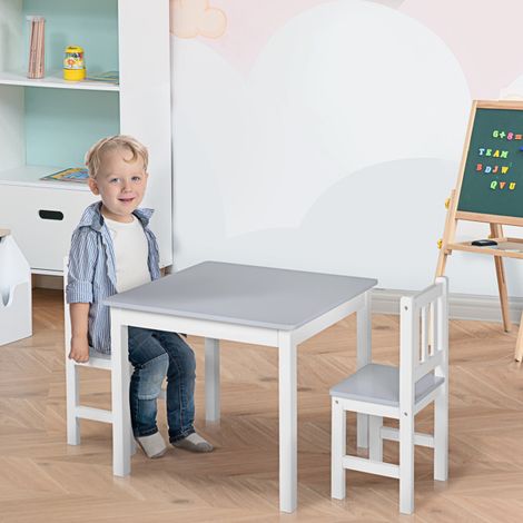 Kids' 3-Piece Furniture Set for Bedroom or Playroom-Durable Table and Chairs for Ages 3+-Easy Assembly,Minimalist Design