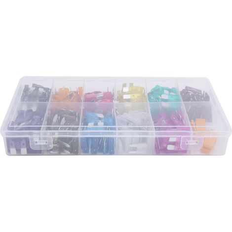 330-teiliges Flachsicherungsset (klein, mittel, Mini, 2A–40A) mit gelben Klemmen für Auto (1/5)