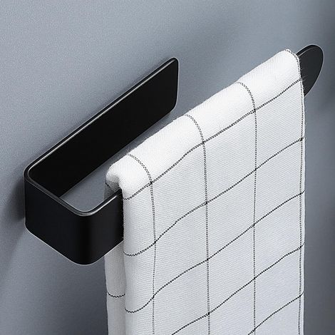 Fei Yu Porte Serviette Salle de Bain Noir,Porte-Serviette sans Percage SUS304 Porte Torchon Cuisine (1/5)