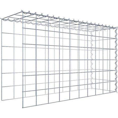 Gabiondeco - Gabion - Element de prolongation en hauteur et en longueur 100 cm x 60 cm x 30 cm (L x H x P). maille 10 x 10 cm. Spirale. Attention il manque deux gri... (1/5)