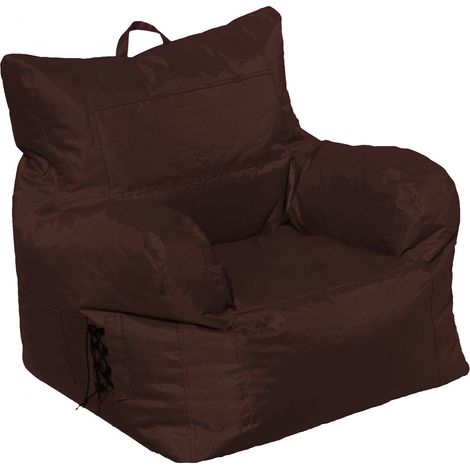 Talamo Italia - Poltrona Ossidiana, Seduta imbottita, Divano singolo da salotto, Sedia con braccioli, Made in Italy, 75x65 h70 cm, Marrone