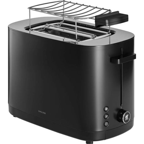 ZWILLING Tostador con accesorio para panecillos, 2 ranuras corto  Negro  EU Enfinigy Negro (1/2)