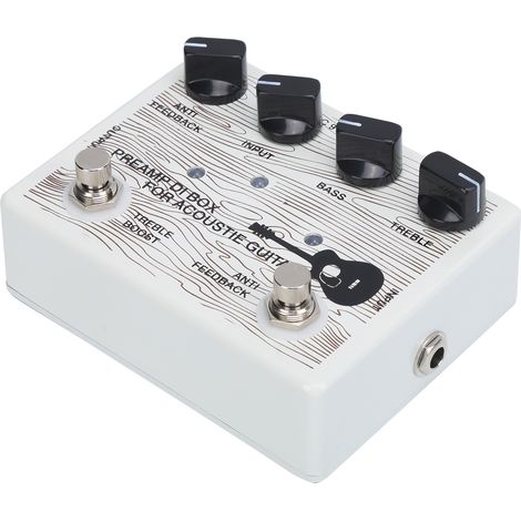 Tragbarer Pedal-E-Vorverstärker für Gitarren mit LED-Anzeige, Aluminiumlegierung, Instrumentenausrüstung, DC 9 V (1/5)