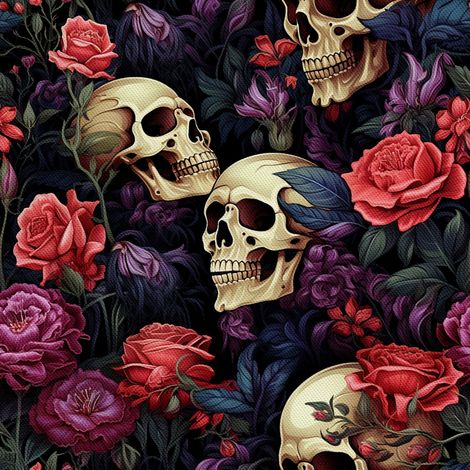Tela Oxford decorativa para exteriores - Motivo de calavera I DX4213 (1/5)