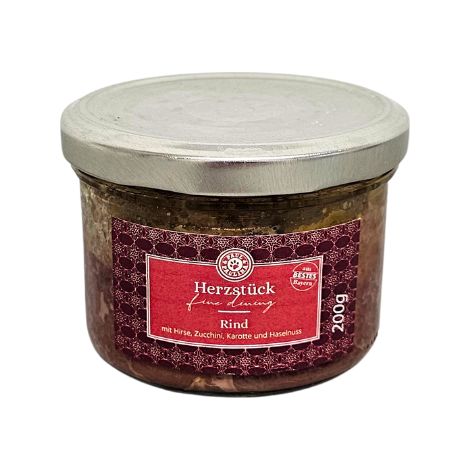 Carne de res con zanahorias y mijo 200 g alimento para perros ácidos omega protección del tracto digestivo Paul & Paulina (1/2)