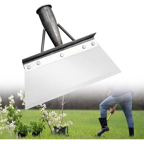 Pelle de Jardin Multifonctionnelle, Pelle de Nettoyage Multifonctionnelle,Multifonctionnelle Outil de Désherbage, pour Désherber, Pelleter la Neige, Nettoyer Les Fermes, 25 cm sans Poignée en Bois