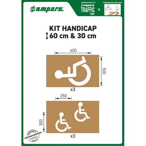 A.M.P.E.R.E. Schablonenset Schablonen KIT Handicap 60 cm& 30 cm (1/2)