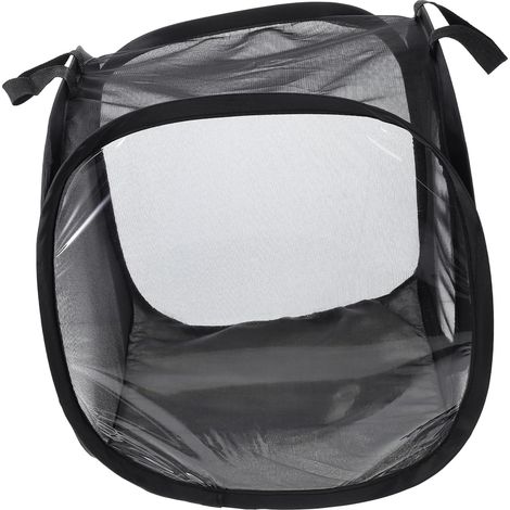Cage à Mante Pliable Multifonctionnelle en Filet Noir, Petite Taille, Serrage D’observation pour Élevage D’insectes, Habitat Portable Écologique pour Amateurs Nature (1/5)