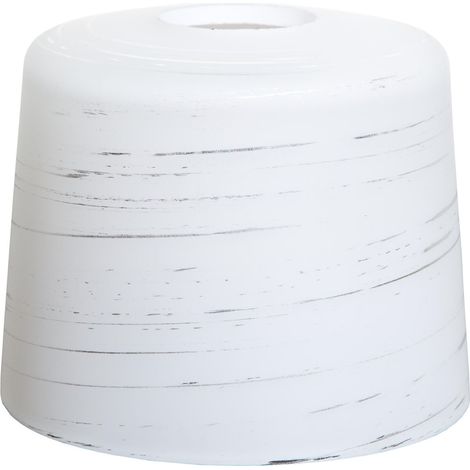 Paralume E27 Portalampada Bianco Grigio Motivi Vetro