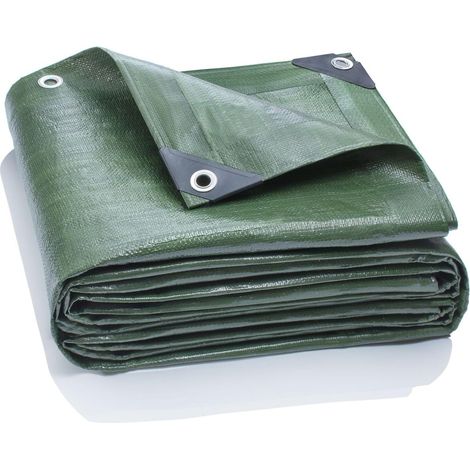 1 Bâche De Protection 6x10m Œillets Aluminium Résistante UV Jardin Camping