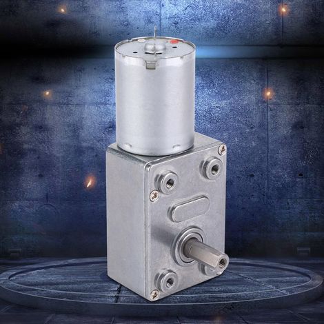 Moteur à réduction de vitesse CC de type micro, grand moteur à engrenage à vis sans fin de torsion 12V(20) (1/5)