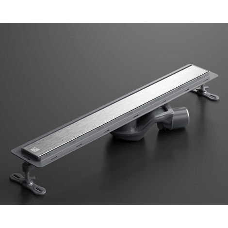 Linearer Abfluss, mattsilber  360°-Siphon  61 l/min  60 cm