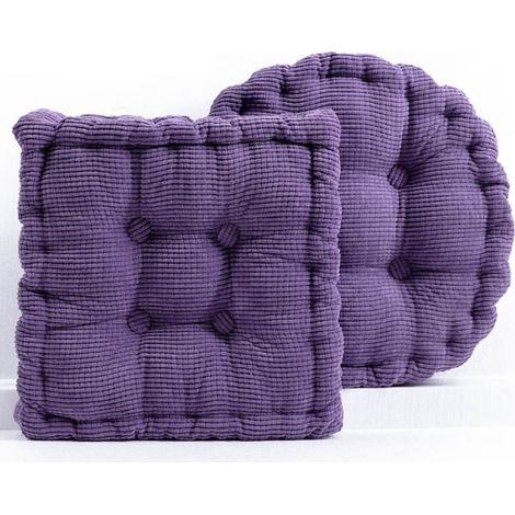 Coussins de Chaise Rembourrés Violet – Lot de 2 Pièces, Idéal pour Salle à Manger, Confort Optimal