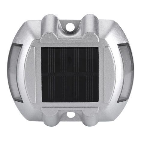 Lampe solaire étanche en aluminium moulé, 6 LED, pour routes, allées et chemins extérieurs, bleue (1/5)