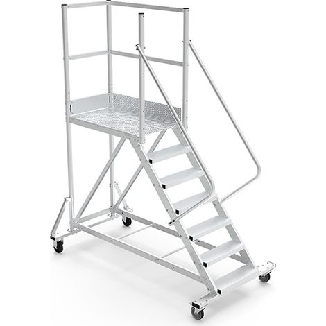 Piattaforma con ruote 10 gradini - Altezza massima di lavoro 4.00m - PTF110D-RS