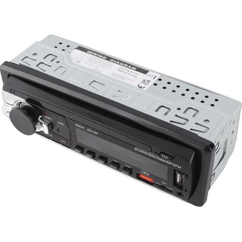 JSD520 Lecteur MP3 Bluetooth de Voiture, Carte U Disque Autoradio Prise en Charge AI Commande Vocale, Affichage LED Double Connexion Mains Libres USB2.0 CD Récepteur Stéréo de Voiture (1/5)