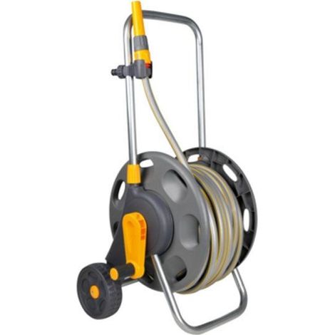 Hozelock 2434 Wheeled Floor Standing Hose Reel 30m Hose Includes Fittings