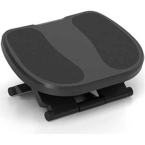AMXCNOY Repose-pieds de bureau, réglable sur 3 niveaux, repose-pieds ergonomique pour télétravail et bureau, gris (1/5)