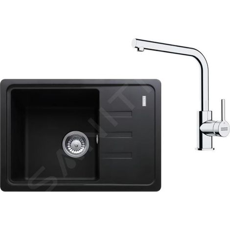 Franke - Set de cuisine G266O, évier en fragranit BSG 611-62 + robinet FS 3230.031, onyx/chrome 114.0700.749 (1/4)