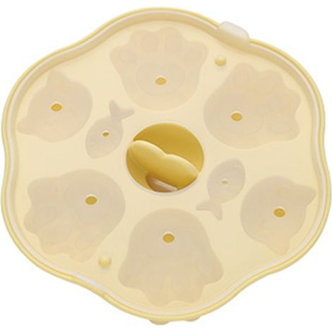 1 plateau de congélation en silicone, pour purées bébé et lait maternel, avec couvercle rigide, 15,5 × 15,5 × 3,2 cm (1/5)