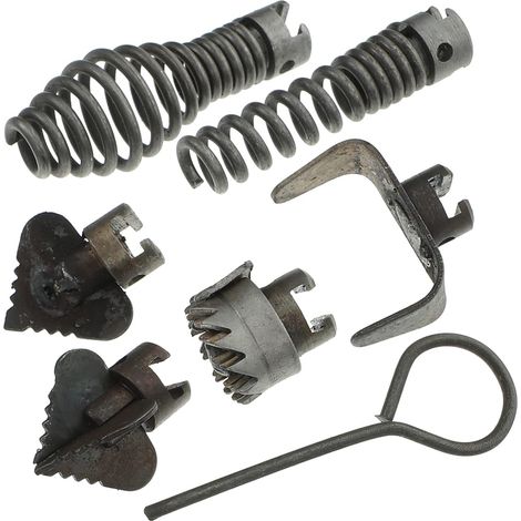 Tête de Coupe Combinée pour Drain Noire, Ensemble 1 Pièce en Acier Nettoyage des Canalisations Domestiques, Fer Léger, Résistance à Rouille, Usage de Dragage (1/5)