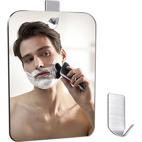 Miroir Douche Acrylique Antibuée Incassable Portable C (1/3)