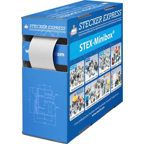 STEX24 Schrumpfschlauch 3:1, Minibox mit 1,4m, weiß 24,0/8,0mm, 1 Zoll, WSB3 Schrumpftemperatur mind. 70°C, vollständig bei mind. 100°C - 1 Stück (1/2)