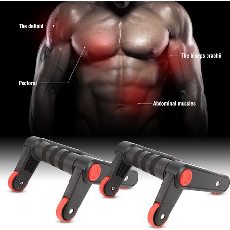 Rouleau abdominal avec poignées et sangle - Matériel d'entraînement complet pour abdominaux et fitness - Équipement de musculation multifonction