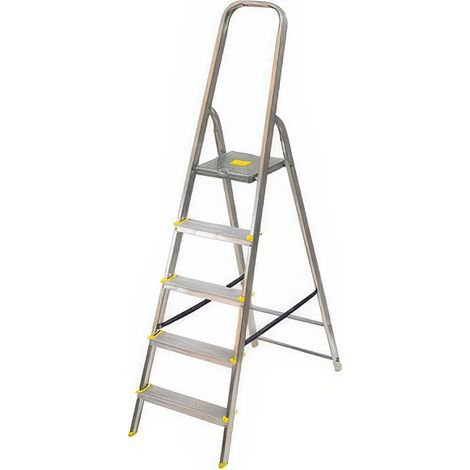 Scala Domestica in Alluminio Simply-Dom a 5 Gradini Portata 150 kg EN 131