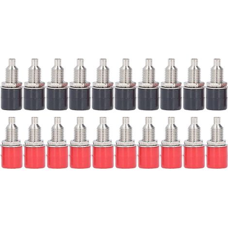10 Paar Bananenstecker, 4 mm, korrosionsbeständig, stabile Leistung, weit verbreitet, für elektrische Prüfungen