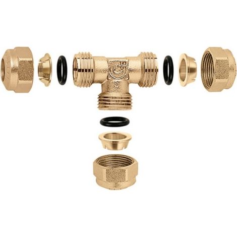 Té O-ring égal laiton Ø14 pour tube cuivre - THERMADOR 90614