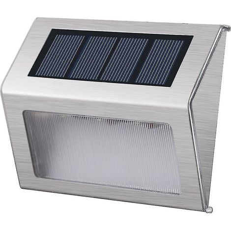 Lampe solaire d'escalier (10 x 8,3 x 2,3 cm) (blanche) (1/5)