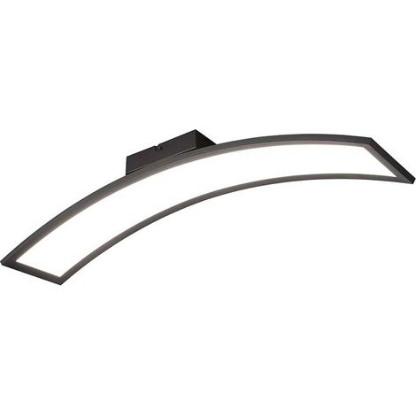 Plafonnier LED lampe de salon noir moderne L 76,5 cm (1/5)