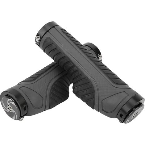 1 Paar rutschfeste Lenkergriffe aus Gummi für Mountainbikes (schwarz und grau) (1/5)