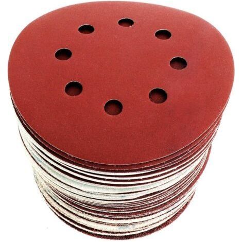 Lot 60 Disques Abrasifs 125mm P40-P240 Velcro 8 Trous Ponçage Bois Métal Plastique Qualité Pro Compatible Ponceuse Excentrique