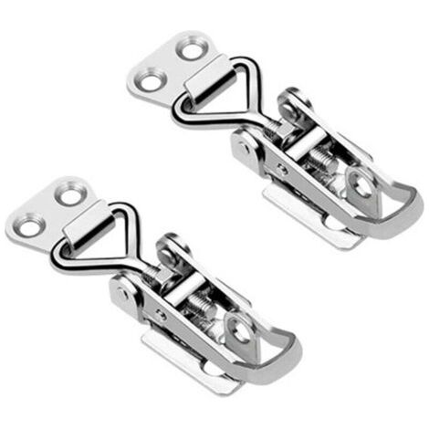 Pince à charnière en acier inoxydable, loquet de charnière antichoc, clip de fixation, 2 pièces (1/3)