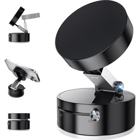 Lot de 2 supports magnétiques pour téléphone avec ventouse améliorée, support de voiture compatible avec tous les smartphones, support de téléphone pour la maison ou le bureau