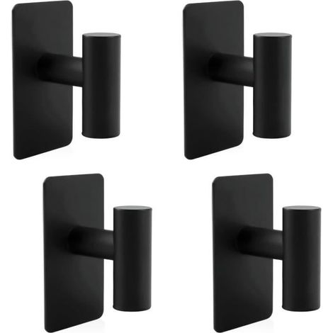 4-teiliges Set selbstklebender Haken, Wandhaken fürs Badezimmer, selbstklebender Handtuchhalter aus Edelstahl SUS304, multifunktionale Türhaken aus Edelstahl für Bademäntel (1/4)
