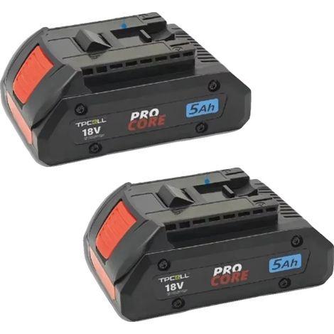 Batterie Li-ion, capacité de 5000mAh, compatible avec les outils électriques 18V, 5.0Ah 2pcs, 18V-c (1/2)