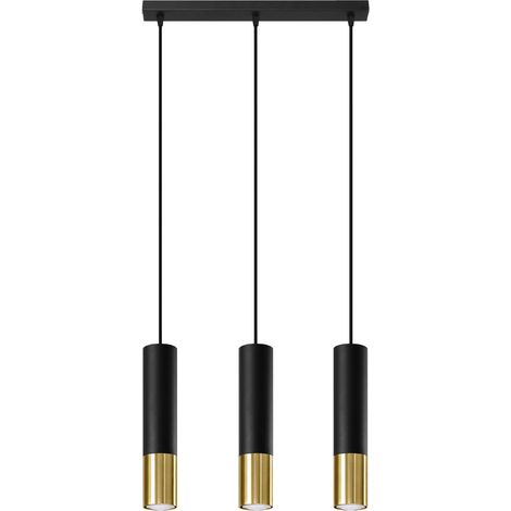 LOOPEZ 3L Black and gold pendant lamp