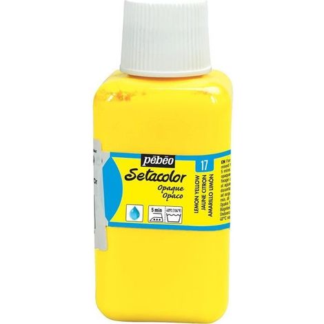 Peinture pour tissu - Setacolor - Jaune Citron - 250ml - Acrylique - Opaque (1/3)