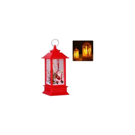 Vintage LED-Weihnachtslaterne, batteriebetrieben, Weihnachtsmann-Schneemann-Hängelampe für Weihnachtsfeiern und Tischdekoration - Crezuo