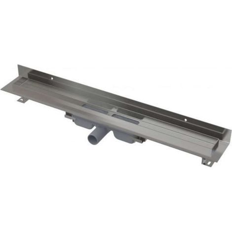 Alca Canaletas de desagüe - Plato de ducha Wall Low 95 cm, con borde para rejilla completo y fijación a la pared, acero inoxidable APZ116-950 (1/2)