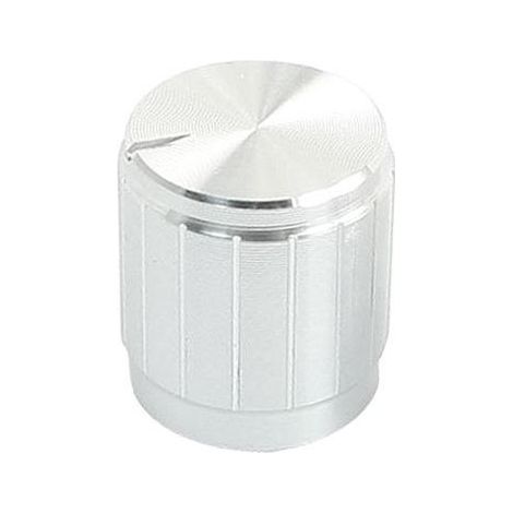 Perilla de potenciómetro plateada GSL16