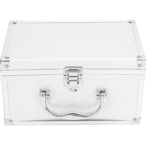 Boîte à outils, alliage d'aluminium + ABS, mallette de rangement portable 230 x 150 x 122 / 230 x 150 x 125 mm, 5 mm d'épaisseur, légère et simple, pour fournitures industrielles et rangement de bijou